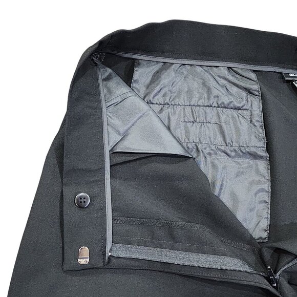 Avenue Womens Plus Size Black Pants Flat Front Straight Leg Stretch Waist 18Tall - Picture 7 of 16